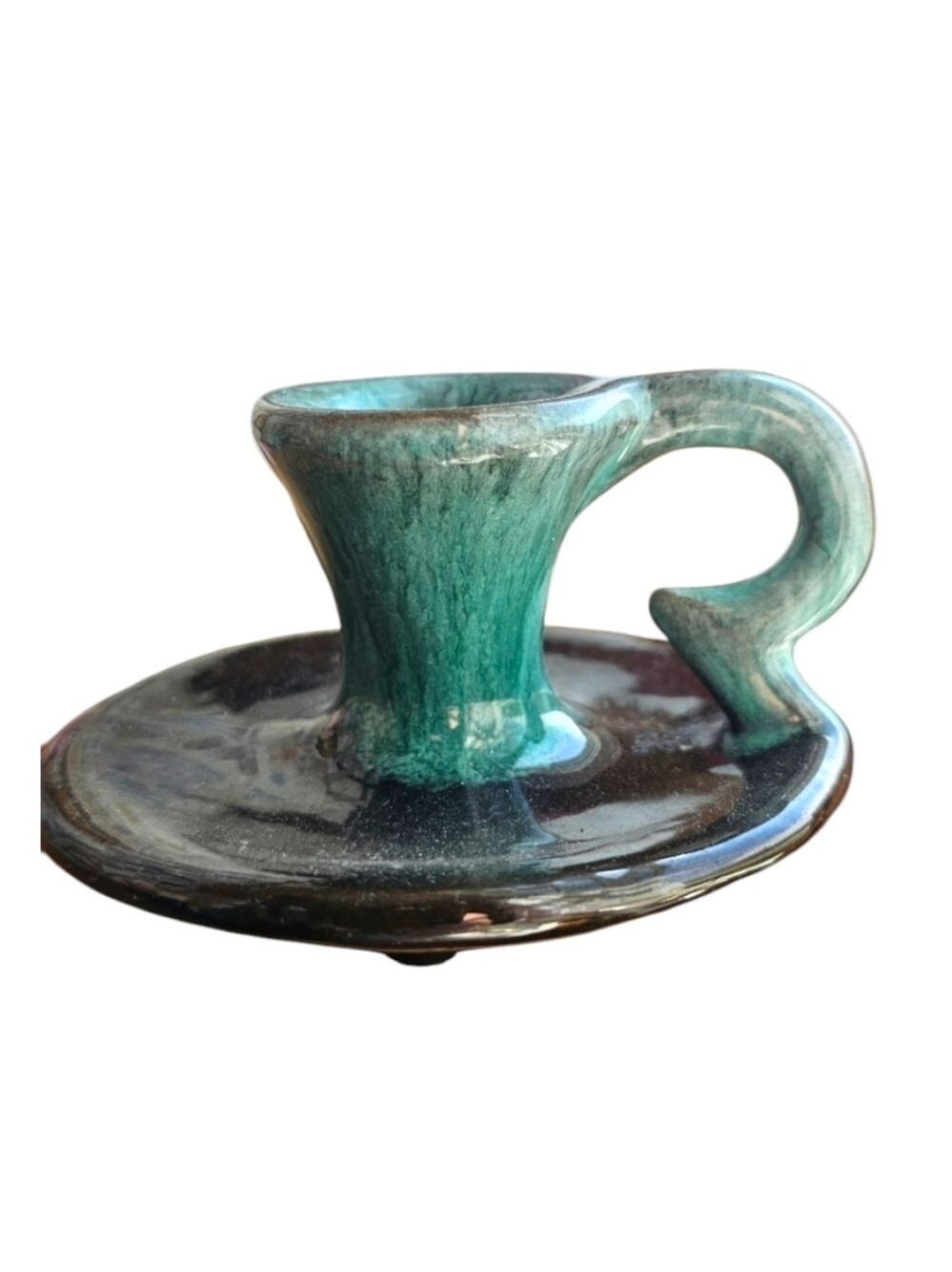 Vintage Evangeline Pottery Candlestick Holder